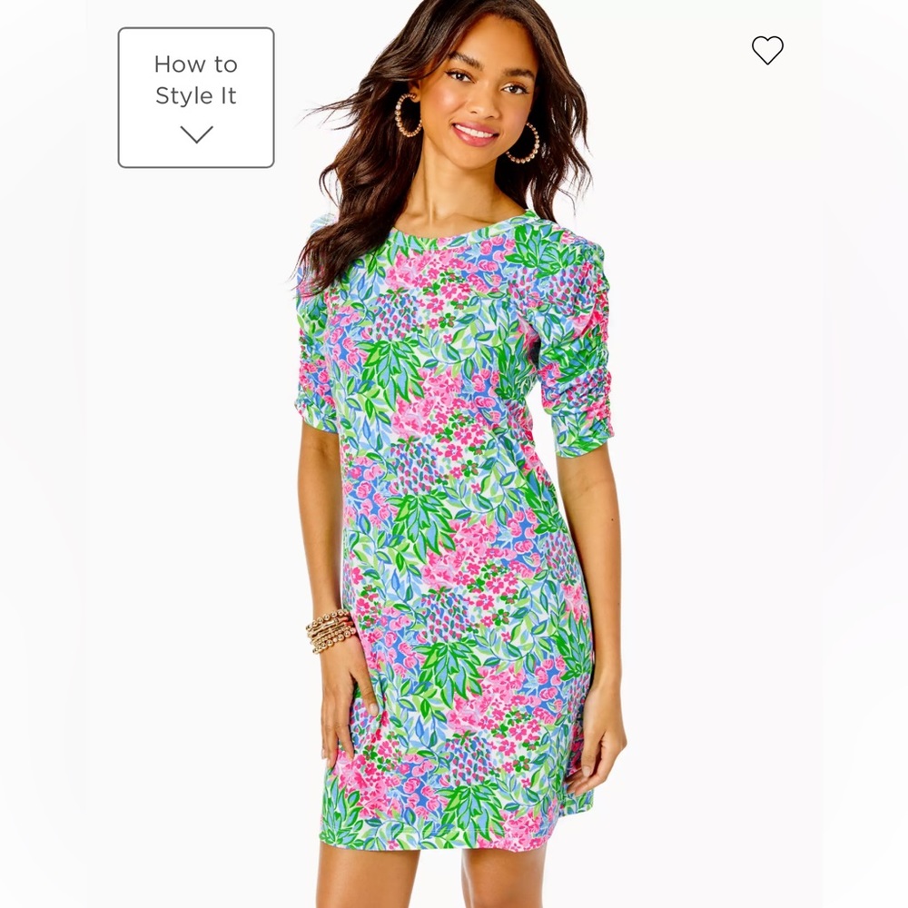 NWT Lilly Pulitzer Belden T-Shirt Dress, Size M, Color “Multi A Cherry On Top”